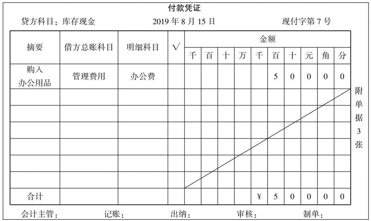 付款凭证