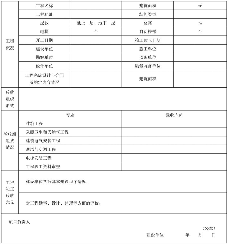 工程竣工验收报告