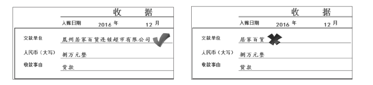 原始凭证上公司名称要完整